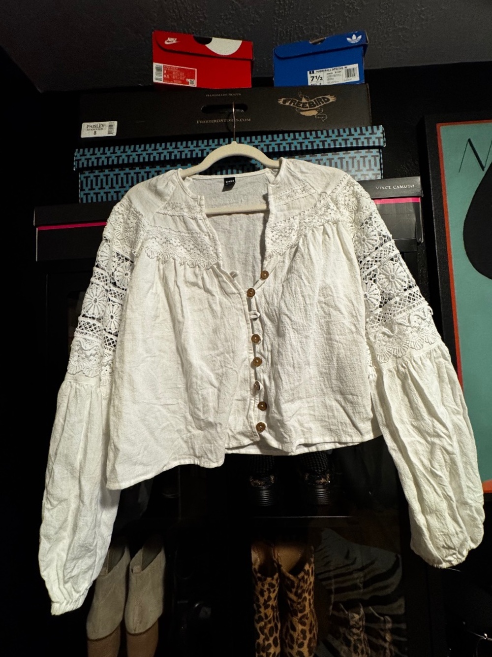 White lace top
